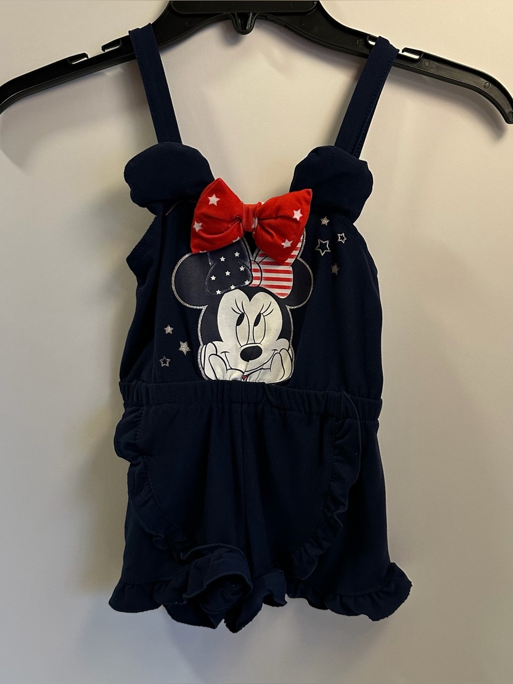 Toddler Minnie Mouse USA July 4th Patriotic Romper Size 3T